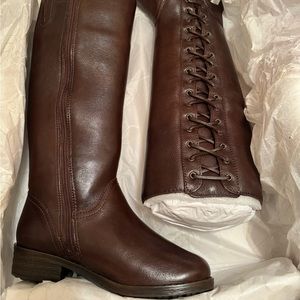5.5 brown leather Nurture Kindall Brandy boots new with box knee high